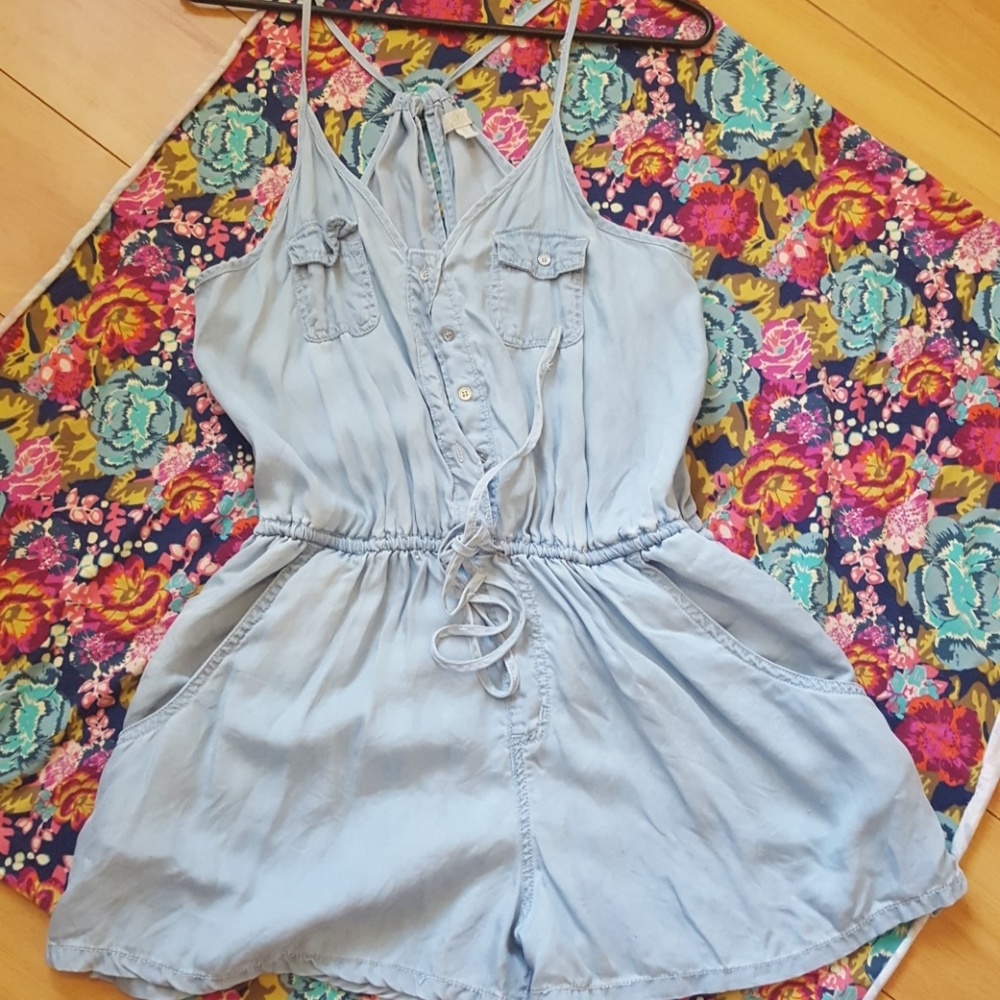 Womens Denim Romper